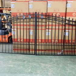 NEW STEEL DUAL SWING DRIVEWAY GATE 