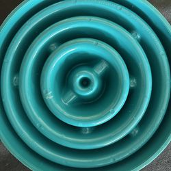 Blue Outward Hound Slow Feeder Fun Spiral Dog Bowl, New Open Box, Size Medium