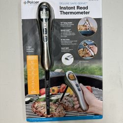Polder *DELUXE* 10" Meat Thermometer BBQ Safe-Serve Instant Read BBQ Grill Oven
