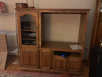 Oak entertainment center