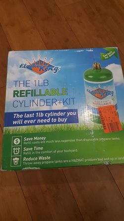 Flameking 1lb Refillable Propane Cylinder Kit