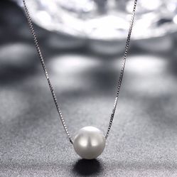 925 sterling silver pearl necklace !!