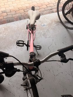 Pink Mountain Bike with Front Suspension