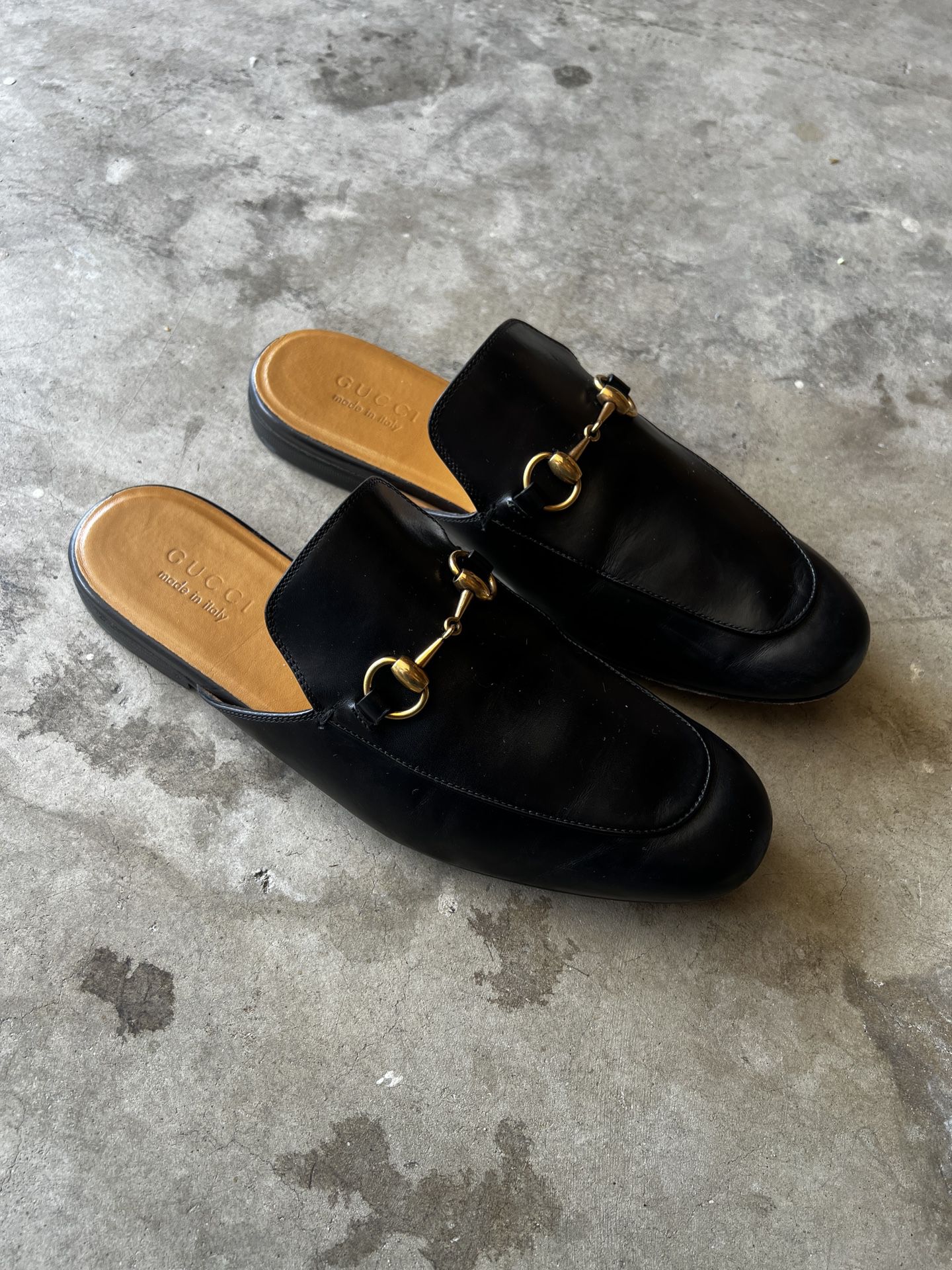 Gucci Leather Princetown Loafer Mule