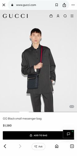GG Black small messenger bag