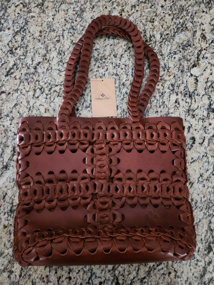 Patricia Nash Genuine Leather Chain Link Purse (New)