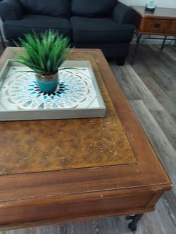 (3) Wood/Iron Coffee Table & Cocktail Tables