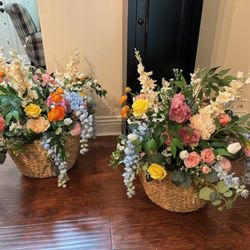 Flower (faux) Basket Arrangements Multi Colored XL