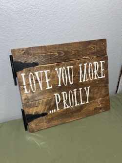 Rustic Wood Wall Sign w/ hinges