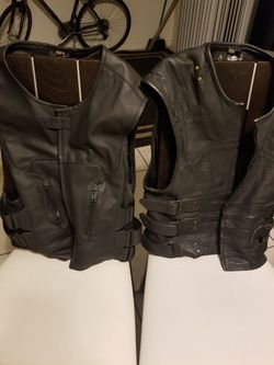 Icon and S/S leather vest both size small/medium