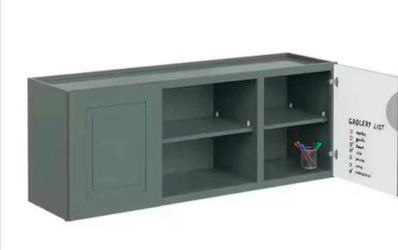 Greenwich Aspen Green 23 in. H x 60 in. W x 12 in. D Plywood Laundry Room Wall Cabinet with 3 Shelve