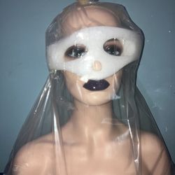 Hair Mannequin Upper Body With Makeup, Lashes, And Earring Holes