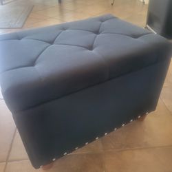 Beautiful Black Ottoman And Storage Chest