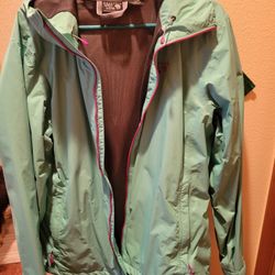 Women's Mountain Hard Wear Mint Green Jacket, XL