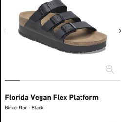 Black  Vegan Flex Platform Birkenstocks