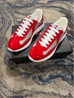 Prada Cups Men Sneakers Red / Gray Size 44eu
