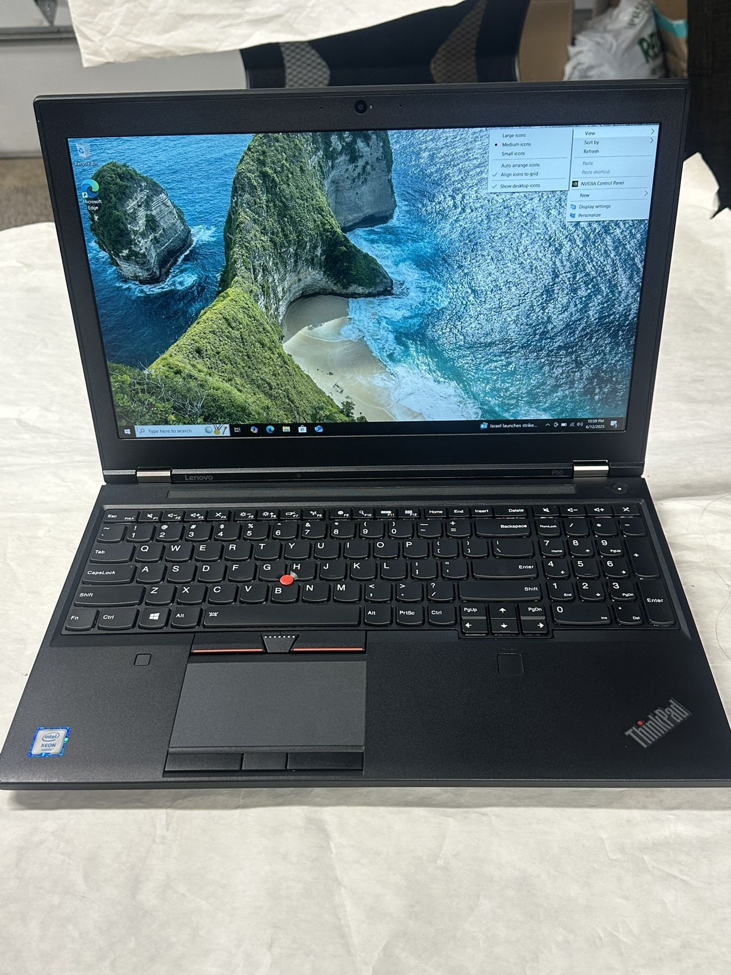 Laptop Lenovo P50 XEON E3-1535M v5 Good Condition Please Check Description