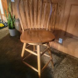 Wooden High Top Chair