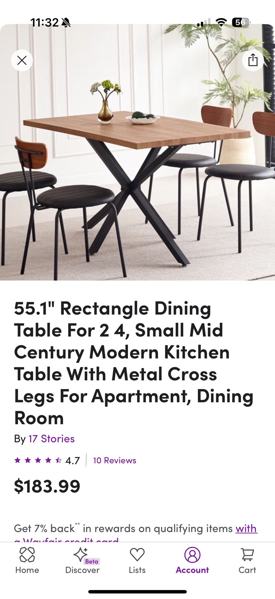 Dining table