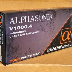 🚨 BLACK FRIDAY 🚨 Alphasonik Venum Series Power Amplifier 4 Ch Speaker System Amp 2000 Watts V1000.4 🚨 Payment Options Available 🚨