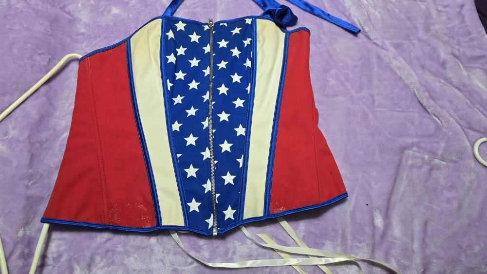 Red White And Blue Corset - Torrid Size 1 - 4th Of july