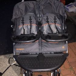 Baby Tends Navigator Double Jogger Stroller