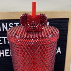 Minnie Red Straw Topper