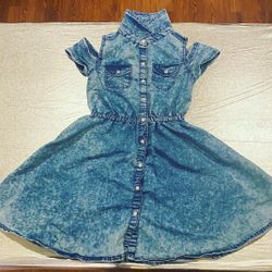Girls Denim Dress 