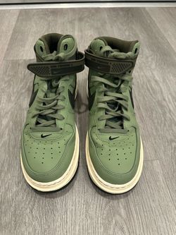 Nike Air Force 1 High 07 Olive Green Black Mens Sneakers Strap AF1