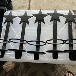 Candle Holders (5) Black Metal