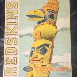 1963 Redskins vs Cardinals Game Program