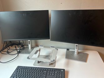 Dell Monitors(2) with keyboard