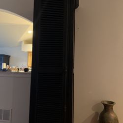 Restoration Hardware Shutter Cabinet – Black Finish