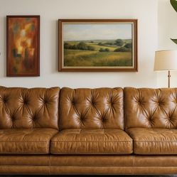 Brown Leather Sofa