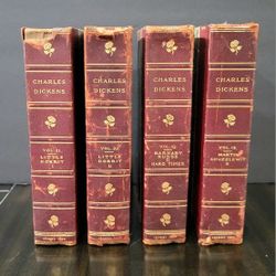 1900 Charles Dickens Autograph Edidtion 4 Vol Illustrated Chapman & Hall