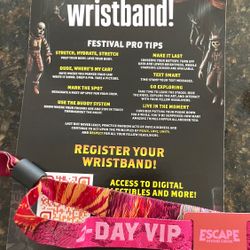Escape 2025 VIP Wristband