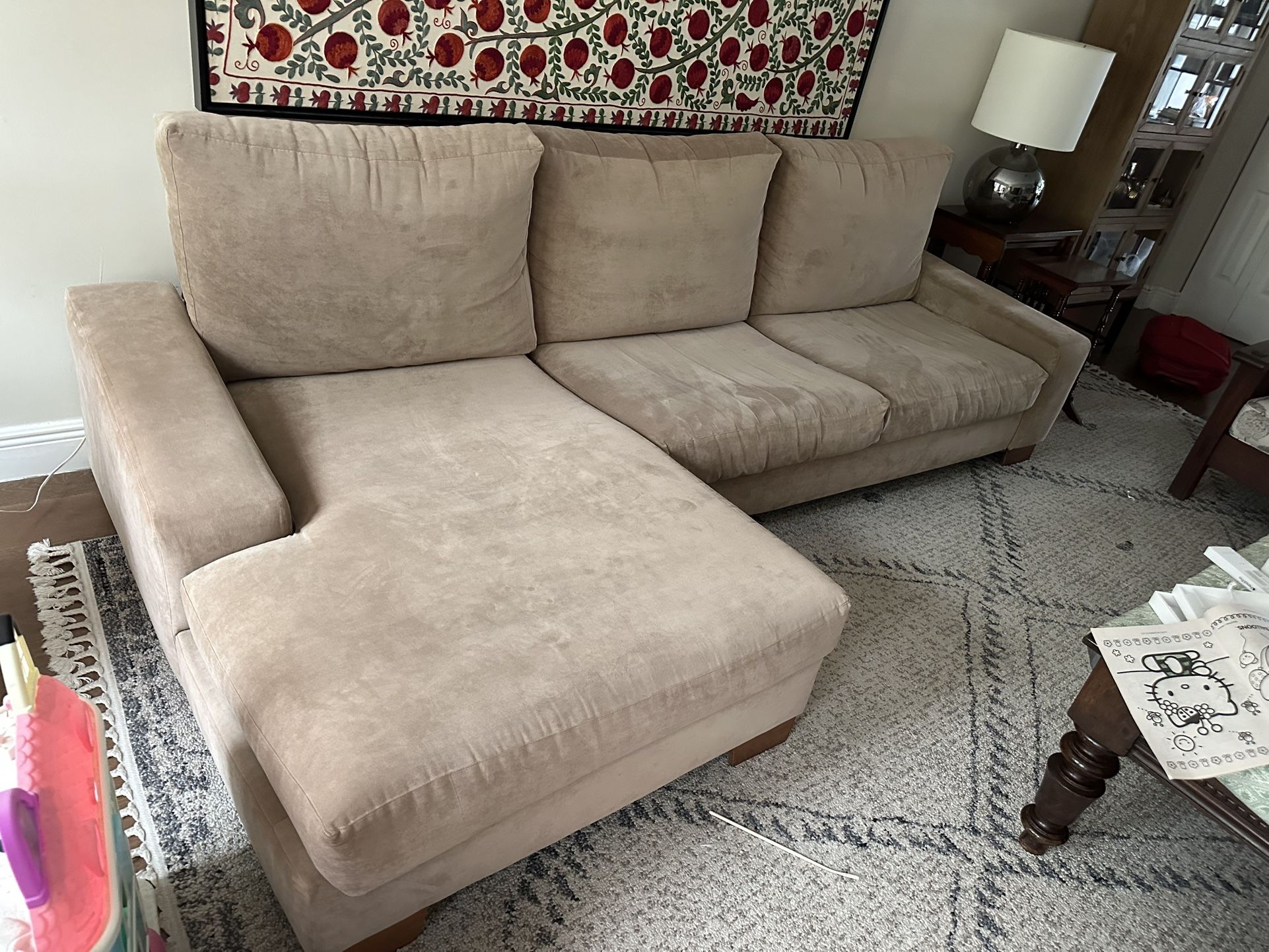 Sofa with Chaise – Excellent Condition! No Pets, No Smoke