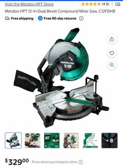 Metabo HPT 12 inch Dual Bevel Compound Miter Saw