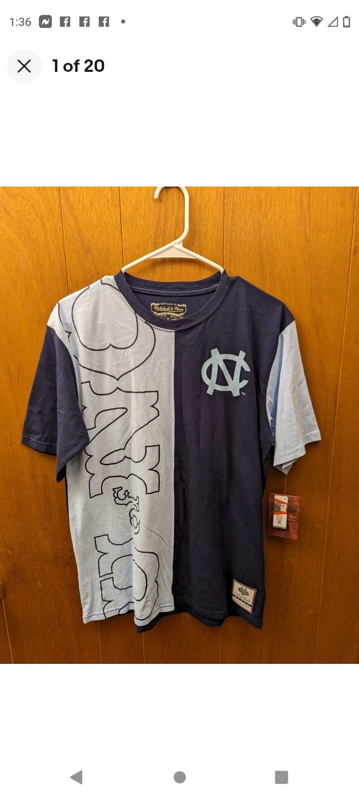 Insane Mitchell And Ness Made UNC Tarheels Shirt!!