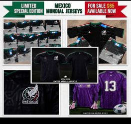 ⚽ FOR SALE: Mundial Mexico National Team Men's Adidas Soccer Jerseys ⚽ Special Edition Black LIMITED Ochoa  Price: $65 each Sizes Available: Small up 