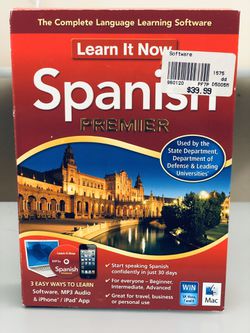 *New* Avanquest Learn It Now Spanish Premier: Audio MP3 CD, Flash Card, Interactive Games, Advance Speech Analysis, IPhone & IPad App