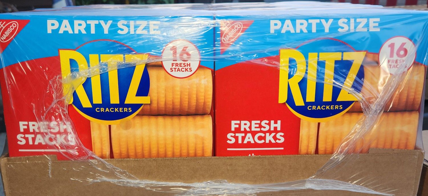 6 Boxes RITZ Crackers Fresh Stacks Original Party Size 16 Count 23.7