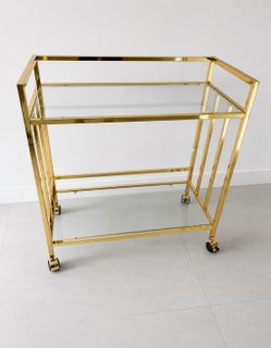 GLASS & GOLD BAR CART 💛🤩