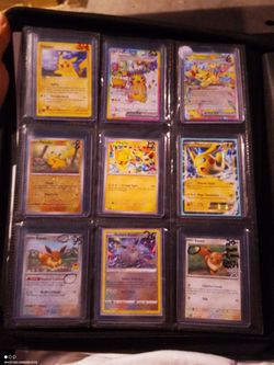 Pikachu & Eevee pokemon card collection