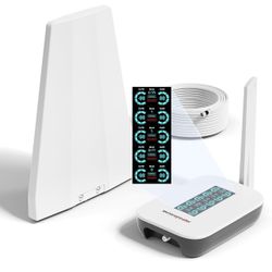 Cell Phone Booster for Home, Smart LCD Display, Cell Phone Signal Booster Up to 5,000 Sq.Ft, Boost 5G & 4G LTE for All U.S. Carriers -Verizon, AT&T, T