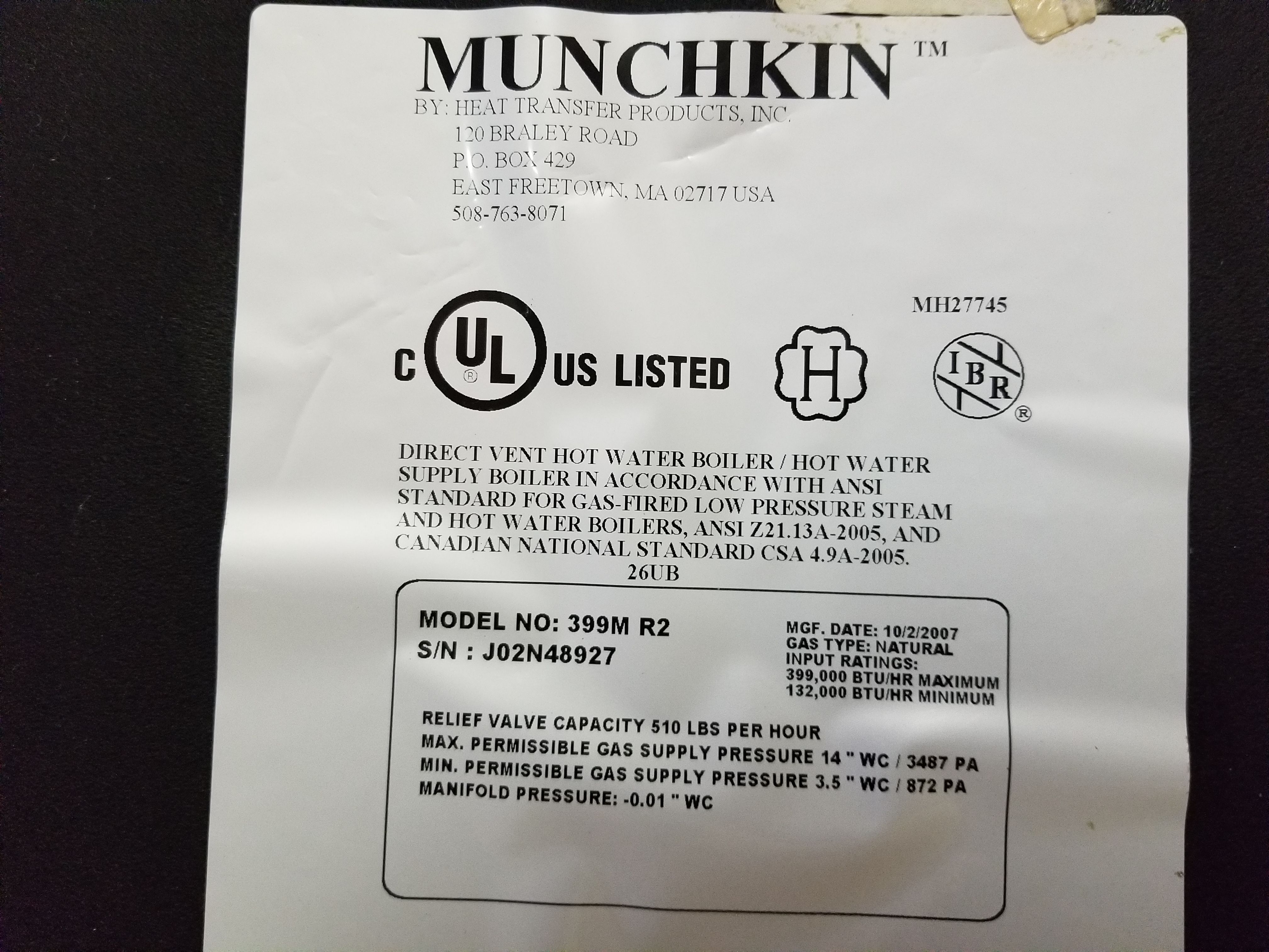 Munchkin Boiler for Sale in Kentwood, MI OfferUp