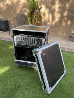 Gator Cases PA System Road Case Rack Heavy Duty with Behringer Eurorack Pro and Ultragraph Pro
