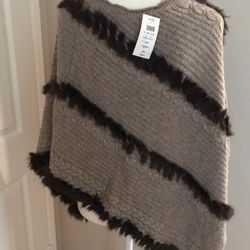 New Poncho Fir Trim $45