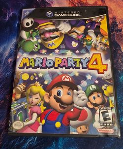 Mario Party 4 Nintendo GameCube 2002 w/ Case & Manual NTSC-U/C E