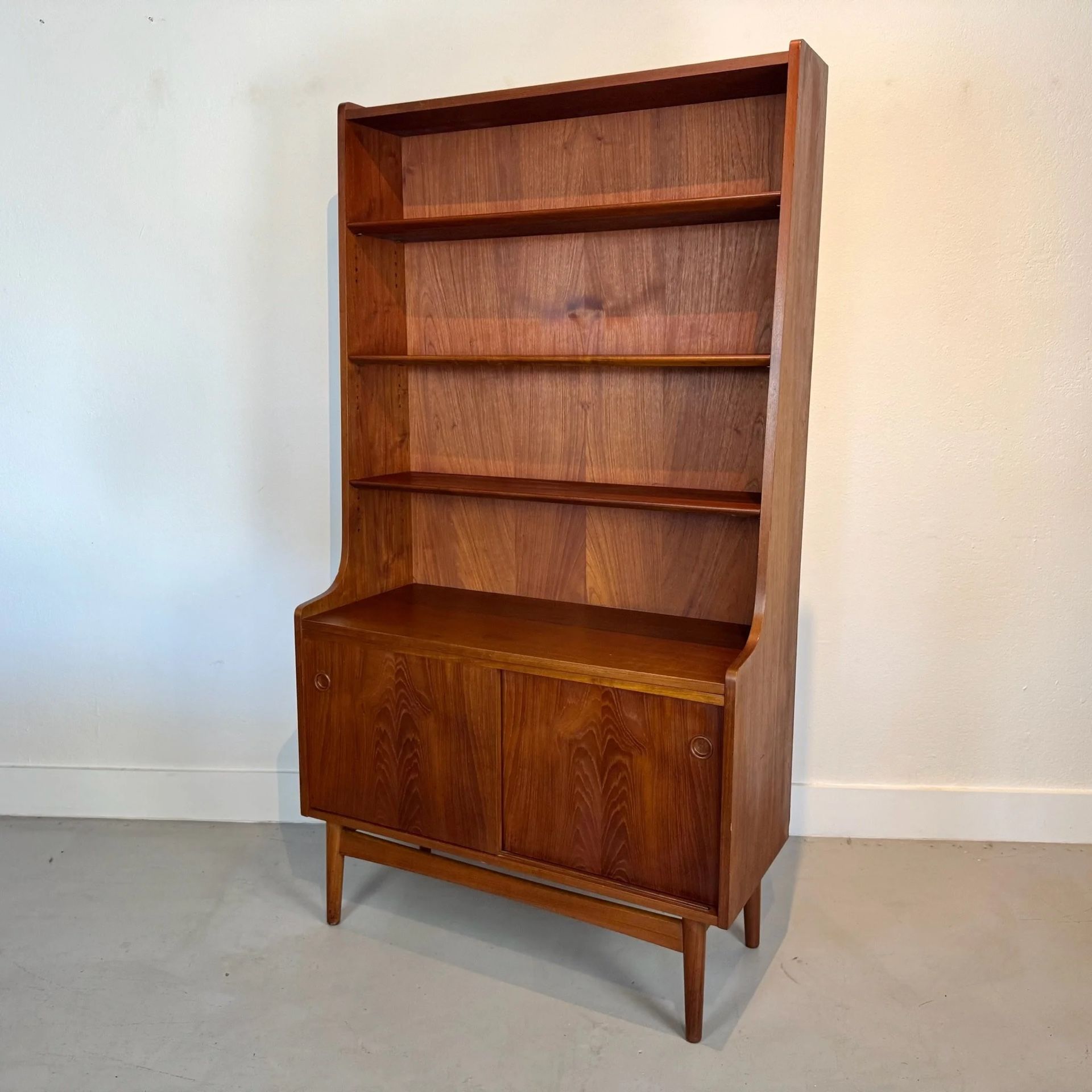 Danish Teak Mid Century Bookcase by Johannes Sorth